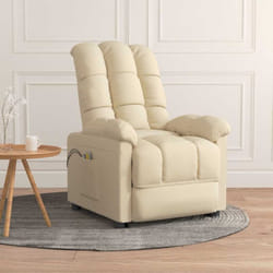 Vidaxl - Poltrona Massaggiante Elettrica Crema in Tessuto 915737