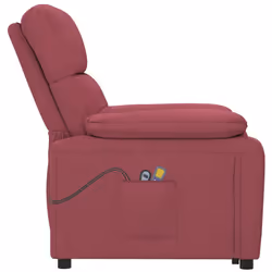VidaXL 3073815 sedia massaggiante elettrica Rosso - Vista aggiuntiva 4