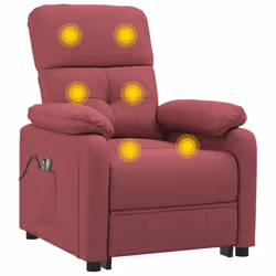 VidaXL 3073815 sedia massaggiante elettrica Rosso - Vista aggiuntiva 6