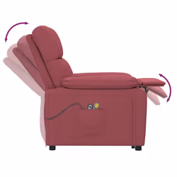 VidaXL 3073815 sedia massaggiante elettrica Rosso - Vista aggiuntiva 7