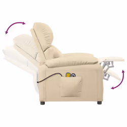 VidaXL 3073826 sedia massaggiante elettrica Crema - Vista aggiuntiva 7