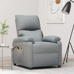 Vidaxl - Poltrona Massaggiante, Poltrone relax Elettrica Grigio Chiaro in Tessuto