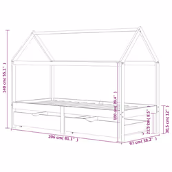 VidaXL 322138 lettino per bambini Legno - Vista aggiuntiva 7