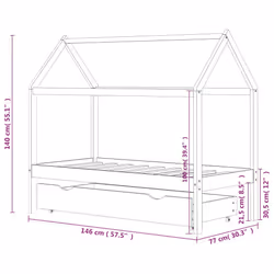 VidaXL 322139 lettino per bambini Bianco Legno - Vista aggiuntiva 7