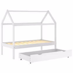 VidaXL 322140 lettino per bambini Bianco Legno - Vista aggiuntiva 5