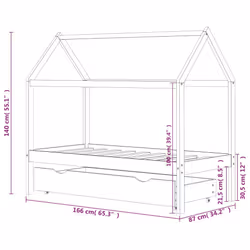 VidaXL 322140 lettino per bambini Bianco Legno - Vista aggiuntiva 7