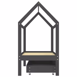 VidaXL 322142 lettino per bambini Grigio Legno - Vista aggiuntiva 4