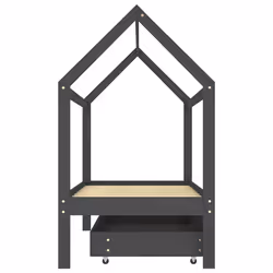 VidaXL 322143 lettino per bambini Grigio Legno - Vista aggiuntiva 4