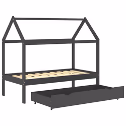 VidaXL 322143 lettino per bambini Grigio Legno - Vista aggiuntiva 5