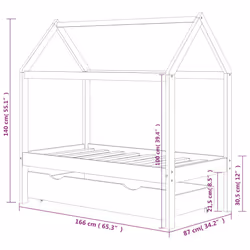 VidaXL 322143 lettino per bambini Grigio Legno - Vista aggiuntiva 7