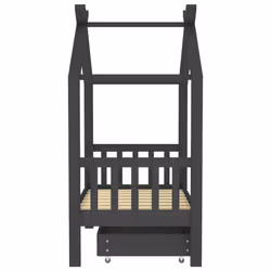 VidaXL 322151 lettino per bambini Grigio Legno - Vista aggiuntiva 4