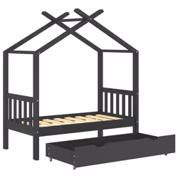 VidaXL 322151 lettino per bambini Grigio Legno - Vista aggiuntiva 5