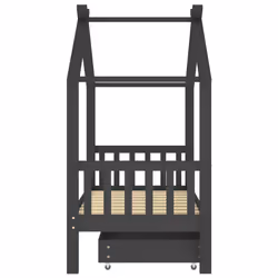 VidaXL 322152 lettino per bambini Grigio Legno - Vista aggiuntiva 4