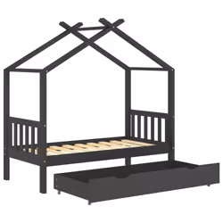 VidaXL 322152 lettino per bambini Grigio Legno - Vista aggiuntiva 5