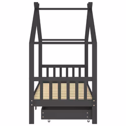 VidaXL 322153 lettino per bambini Grigio Legno - Vista aggiuntiva 4