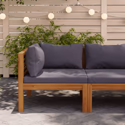 VidaXL 316280 panca da esterno Legno di acacia, Tessuto, Poliestere