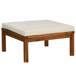 VidaXL 316291, Legno di acacia, Tessuto, Poliestere, Adulti e bambini, 650 mm, 650 mm, 290 mm