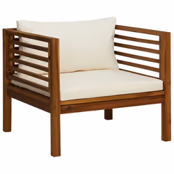 VidaXL 316294, Legno di acacia, Tessuto, Poliestere, Adulti e bambini, 730 mm, 690 mm, 625 mm, 6 cm