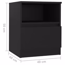 VidaXL 806160 comodino Nero - Vista aggiuntiva 6