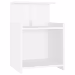vidaXL Comodino Bianco 40x35x60 cm in Legno Multistrato - Vista aggiuntiva 2