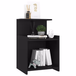VidaXL 806177 comodino Nero - Vista aggiuntiva 4