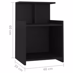 VidaXL 806177 comodino Nero - Vista aggiuntiva 5
