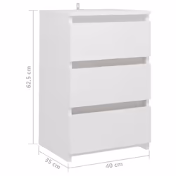 VidaXL 806212 comodino Bianco - Vista aggiuntiva 7