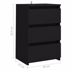 VidaXL 806213 comodino Nero - Vista aggiuntiva 6