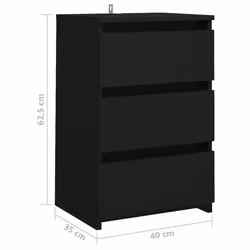 VidaXL 806214 comodino Nero - Vista aggiuntiva 8
