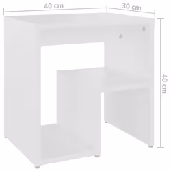 VidaXL 806328 comodino Bianco - Vista aggiuntiva 6