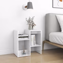 vidaXL Comodini 2pz Bianco Lucido 50x30x51,5 cm in Legno Multistrato - Vista aggiuntiva 3