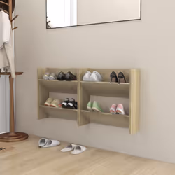 Le vostre scarpe saranno sempre organizzate e a portata di mano con questa moderna scarpiera a muro! È caratterizzata da un d ...