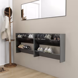 Le vostre scarpe saranno sempre organizzate e a portata di mano con questa moderna scarpiera a muro! È caratterizzata da un d ...