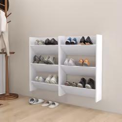 Le vostre scarpe saranno sempre organizzate e a portata di mano con questo moderno set di scarpiere a parete! È caratterizzat ...
