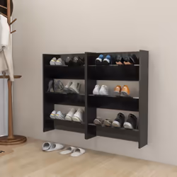 Le vostre scarpe saranno sempre organizzate e a portata di mano con questo moderno set di scarpiere a parete! È caratterizzat ...