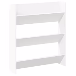vidaXL Scarpiera a Muro Bianca 80x18x90 cm in Legno Multistrato - Vista aggiuntiva 2