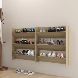Le vostre scarpe saranno sempre organizzate e a portata di mano con questo moderno set di scarpiere a parete! È caratterizzat ...