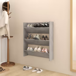 Le vostre scarpe saranno sempre organizzate e a portata di mano con questa moderna scarpiera a muro! È caratterizzata da un d ...