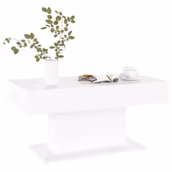 vidaXL Tavolino da Salotto Bianco 96x50x45 cm in Legno Multistrato - Vista aggiuntiva 3