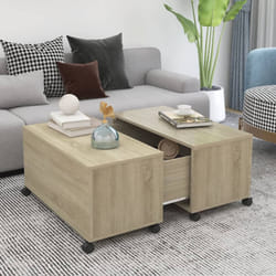 vidaXL Tavolino da Salotto Rovere Sonoma 75x75x38 cm Legno Multistrato