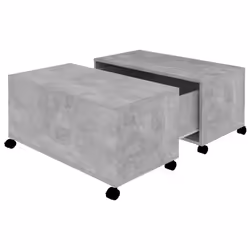 vidaXL Tavolino da Salotto Grigio Cemento 75x75x38cm Legno Multistrato - Vista aggiuntiva 2
