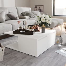 vidaXL Tavolino da Salotto Bianco 80x80x31 cm in Legno Multistrato