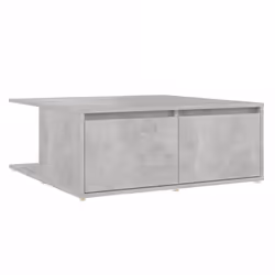 vidaXL Tavolino da Salotto Grigio Cemento 80x80x31cm Legno Multistrato - Vista aggiuntiva 2