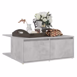 vidaXL Tavolino da Salotto Grigio Cemento 80x80x31cm Legno Multistrato - Vista aggiuntiva 3