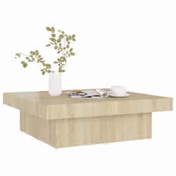 vidaXL Tavolino da Salotto Rovere Sonoma 90x90x28 cm Legno Multistrato - Vista aggiuntiva 3