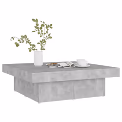 vidaXL Tavolino da Salotto Grigio Cemento 90x90x28cm Legno Multistrato - Vista aggiuntiva 3
