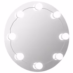vidaXL Specchio da Parete Rotondo con Luci LED in Vetro - Vista aggiuntiva 2
