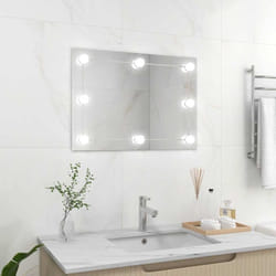 Vidaxl - Specchio Parete Rettangolare Senza Cornice con Luci led Vetro