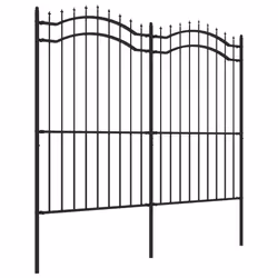 vidaXL Recinzione da giardino con punta a lancia nera 239x175 cm in acciaio verniciato a polvere - Vista aggiuntiva 3