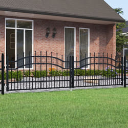 Vidaxl - Recinzione Cancello con Punta a Lancia Nera 305x120cm Acciaio 452600